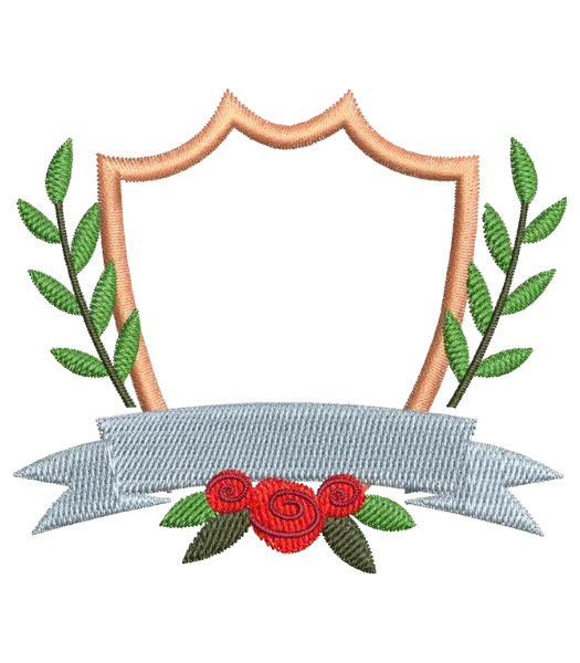 Matriz de Bordado Brasao Floral
